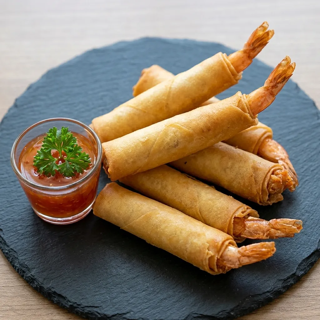 Coconut Shrimp Rolls - deep-fried Malaysian appetizer at Mamak Dang Calgary NE